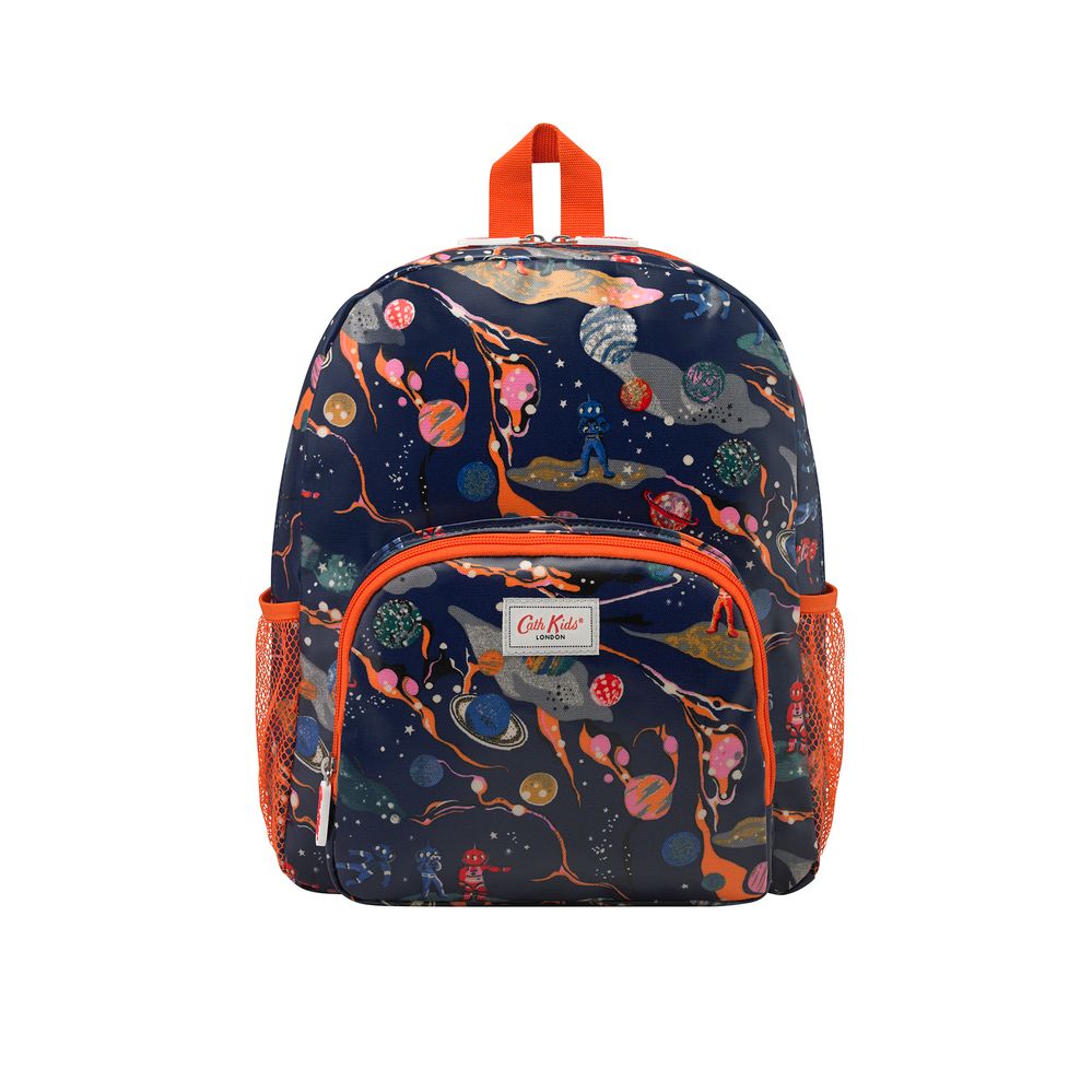 Ba lô cho bé /Kids Classic Large Backpack with Mesh Pocket - Marble Space - Navy 