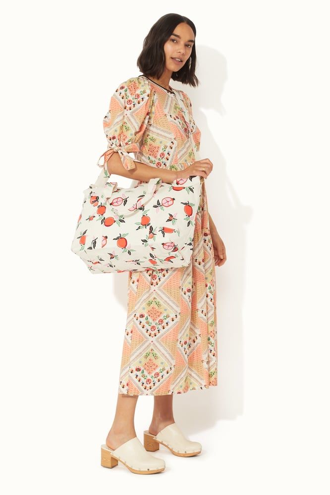 Túi du lịch xếp gọn/Foldaway Overnight Bag - Pomegranate - Cream