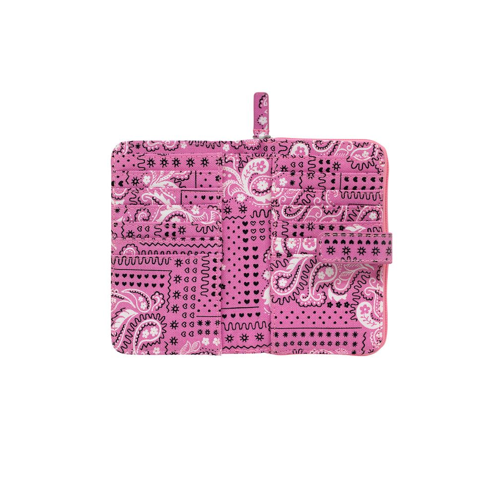 Ví gập/Folded Zip Wallet - Bandana - Pink