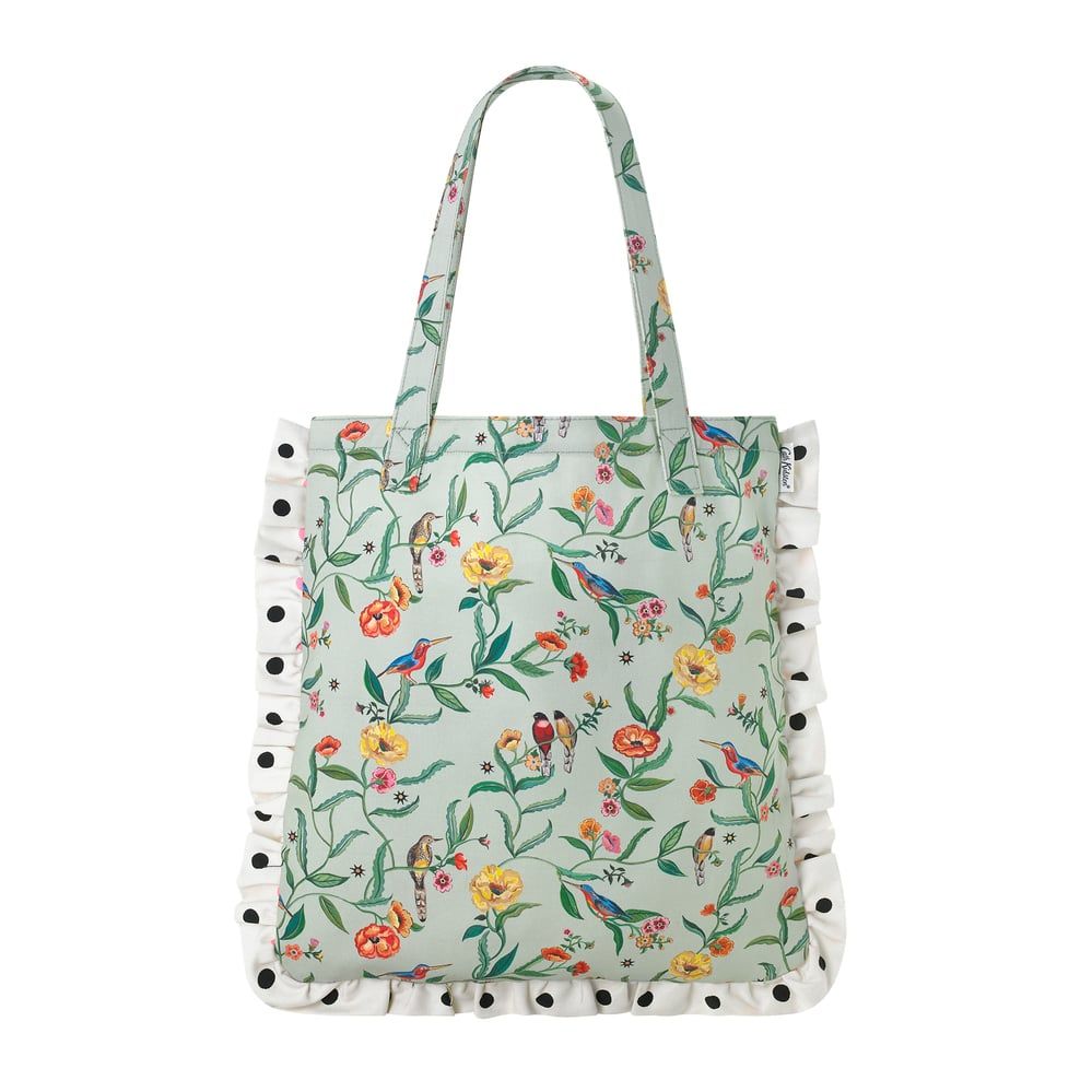 Túi đeo vai/Frill Tote - Summer Birds - Green
