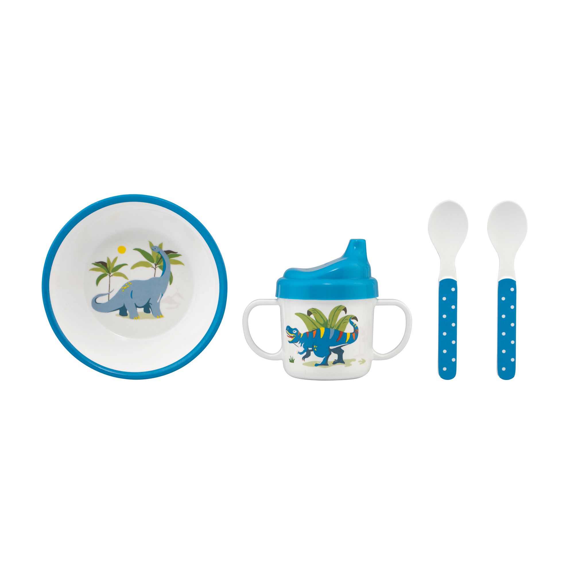  Bộ đồ ăn cho bé/Nursery Set - Dinosaur Jungle - Pale Green 