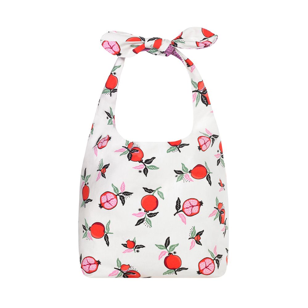 Túi đeo vai/Large Reversible Knotted Shopper - Pomegranate - Cream