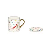  Ly/Boxed Mug and Coaster - Stars and Moon - Warm Cream 