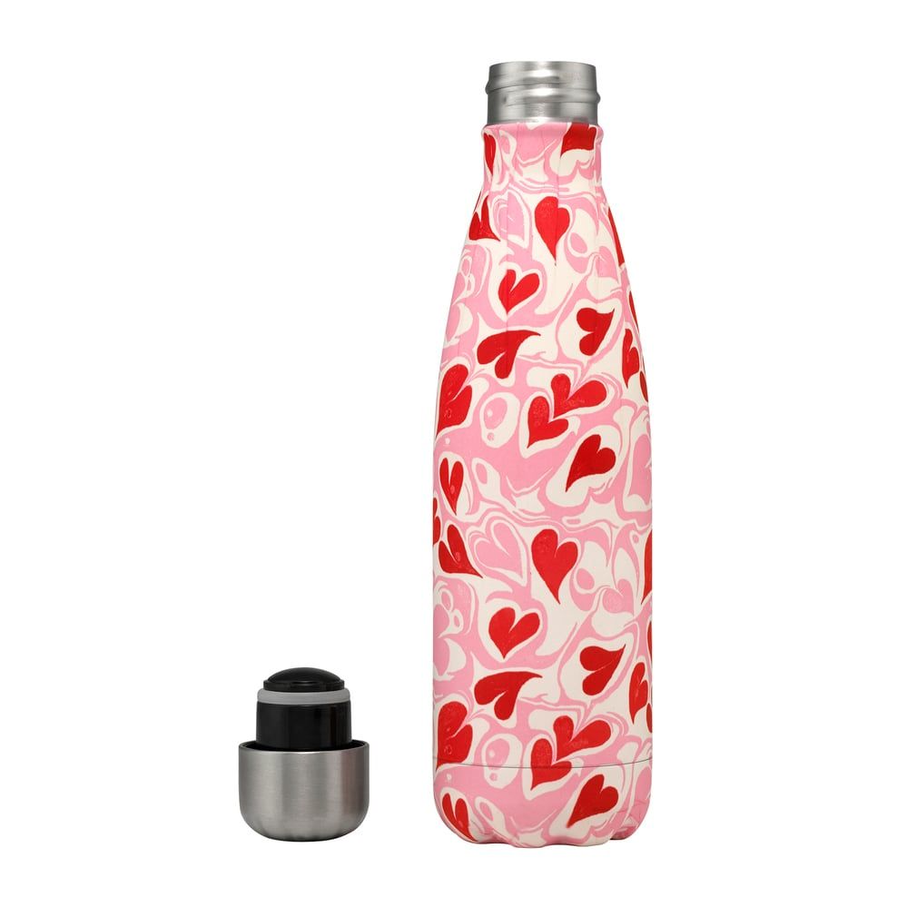 Bình giữ nhiệt/Stainless Steel Water Bottle - Marble Hearts Ditsy - Pink