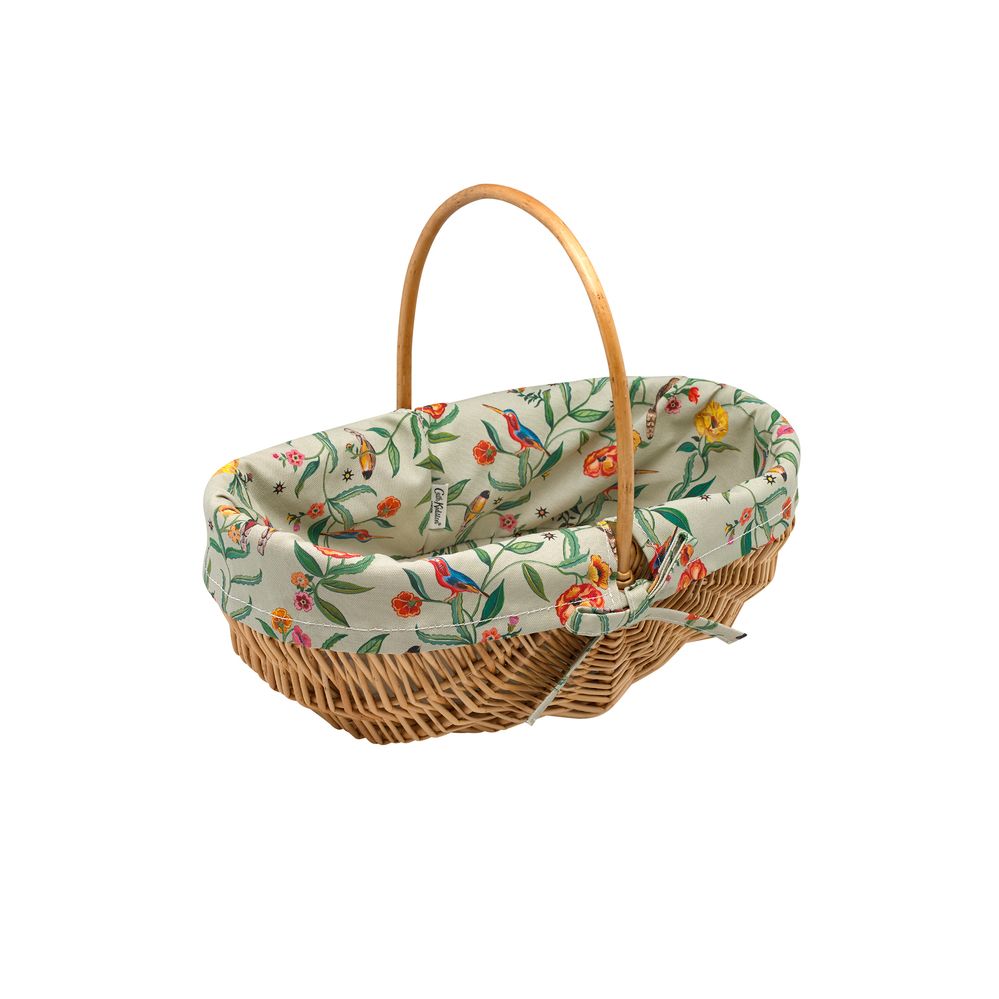Giỏ Mây/Wicker Garden Trug - Summer Birds - Green