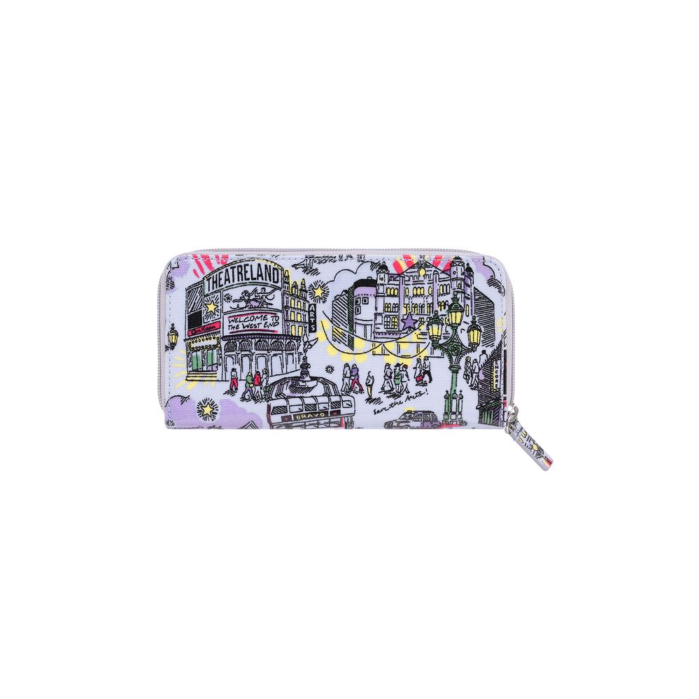 Ví nữ dài/Continental Zip Wallet - London West End Small - Lilac/Grey