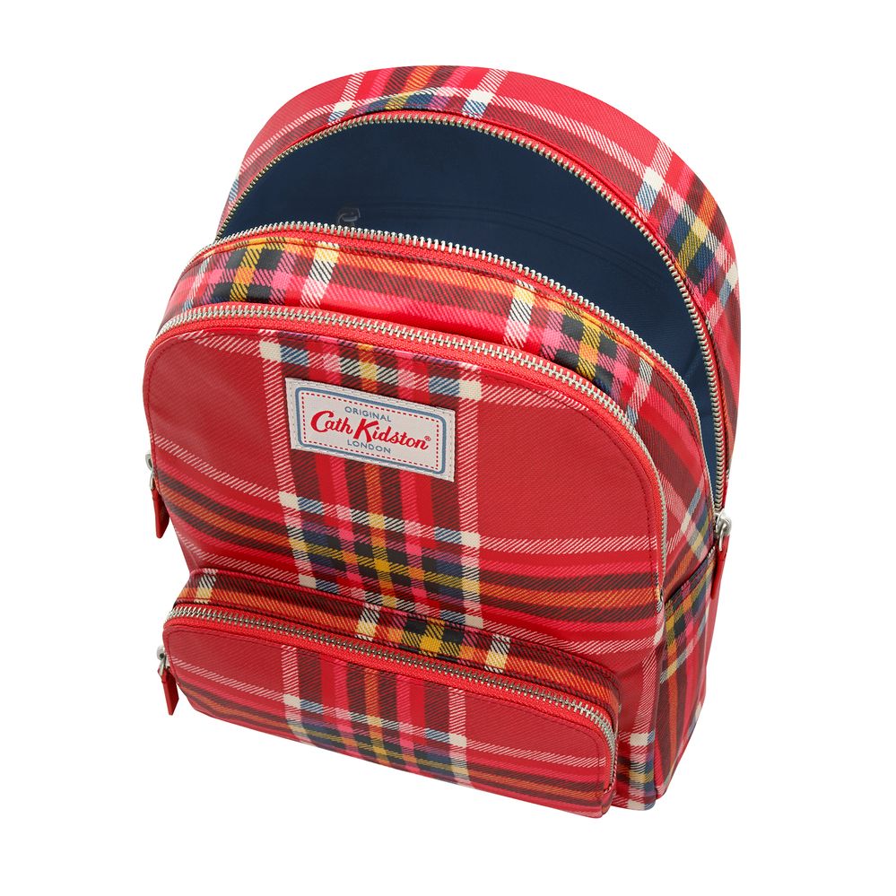  Ba lô đi học/đi làm/Small Pocket Backpack - Clarendon Check - Ruby 