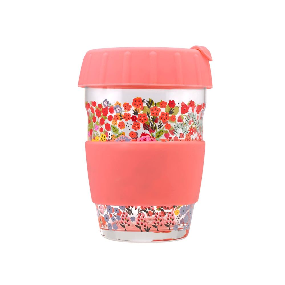 Bình giữ nhiệt/Glass Travel Cup - Kingdom Ditsy - Cream