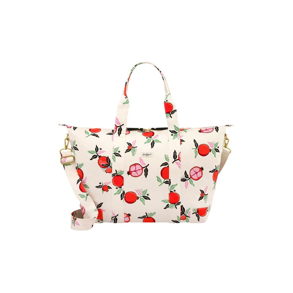 Túi du lịch xếp gọn/Foldaway Overnight Bag - Pomegranate - Cream