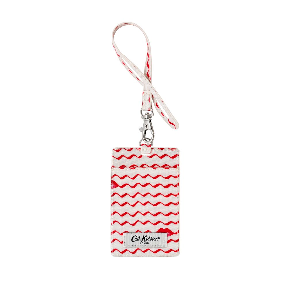 Thẻ đeo /I.D Holder - Kisses - Cream/Red