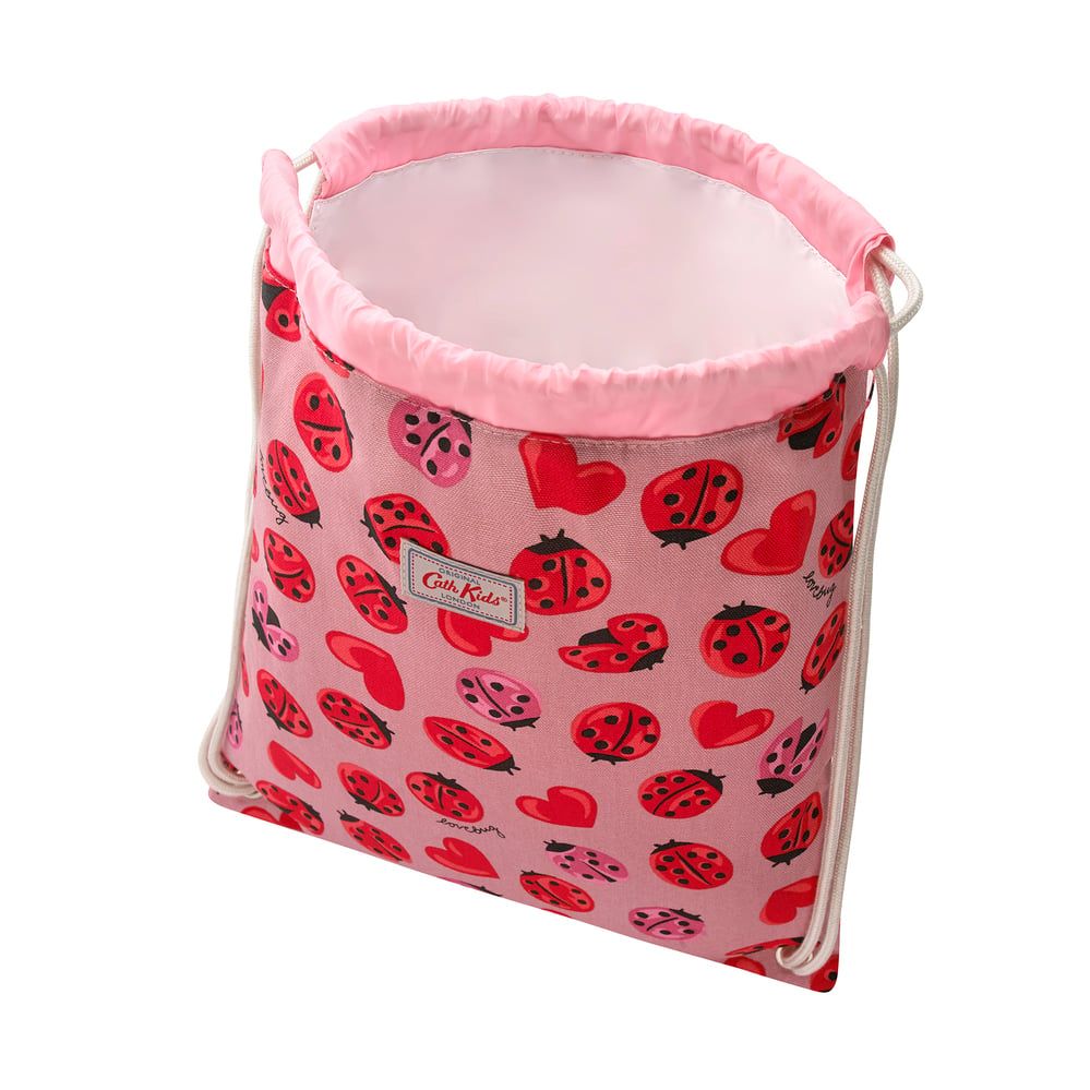 Túi dây rút cho bé/Kids Drawstring Bag - Lovebugs - Pale Rose