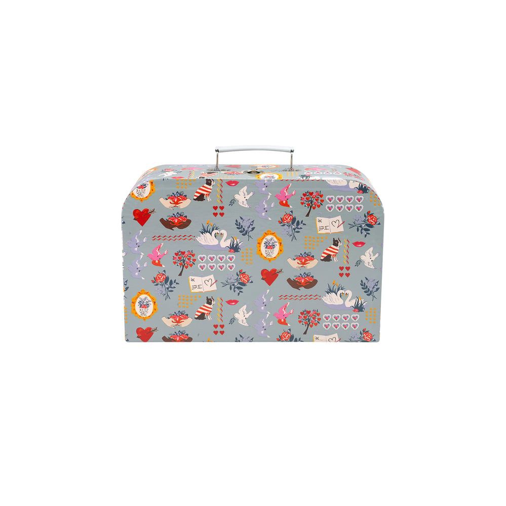 Hộp đựng mỹ phẩm/Suitcase Box - Dreamer Multi - Blue