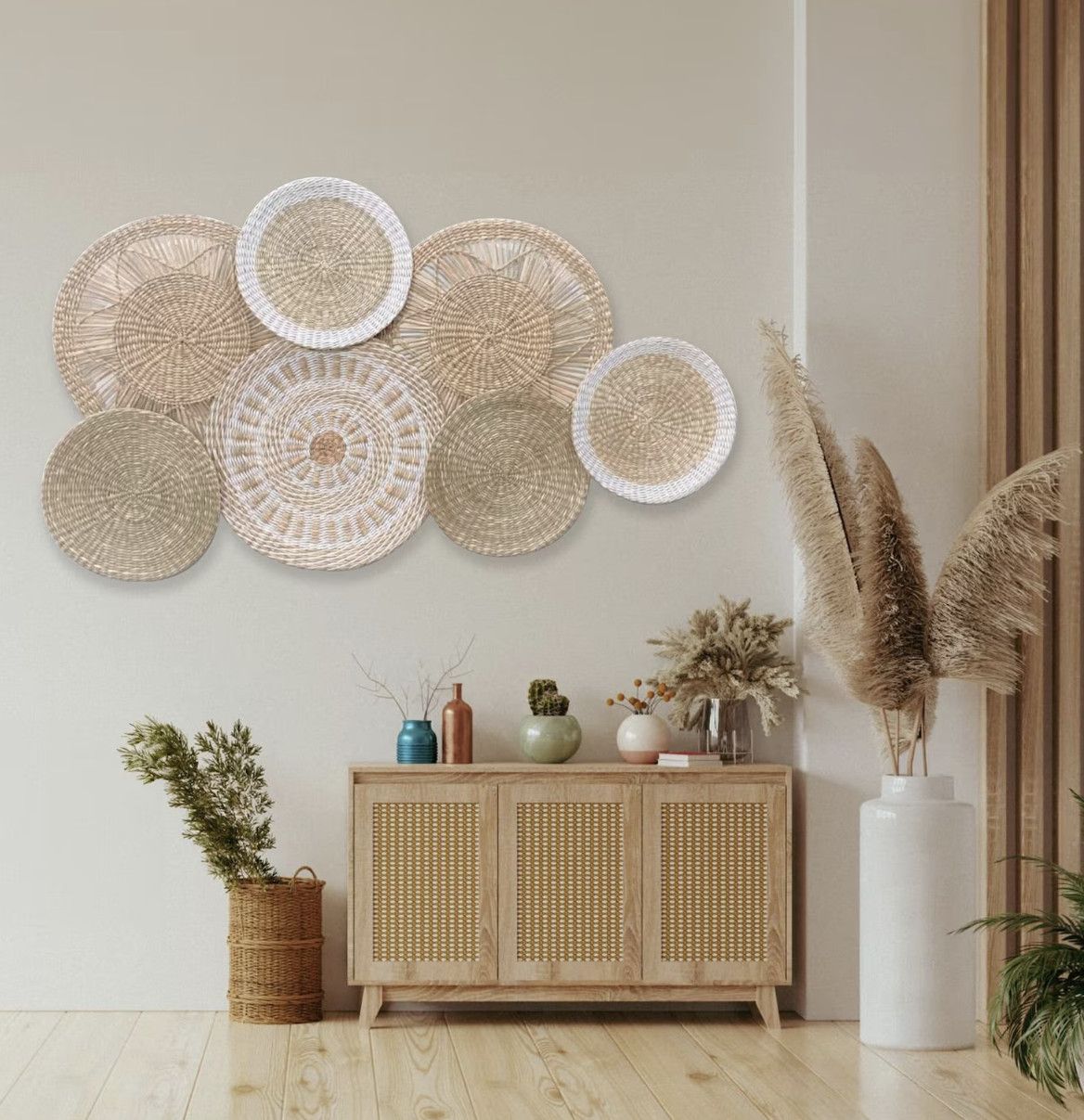 Lafos HandiCraft-Wall Baskets Decor Woven Wall