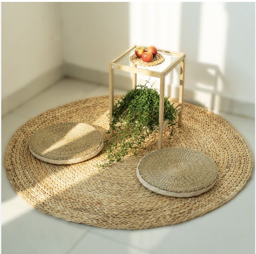 Lafos HandiCraft Decor- Round Water Hyacinth rug