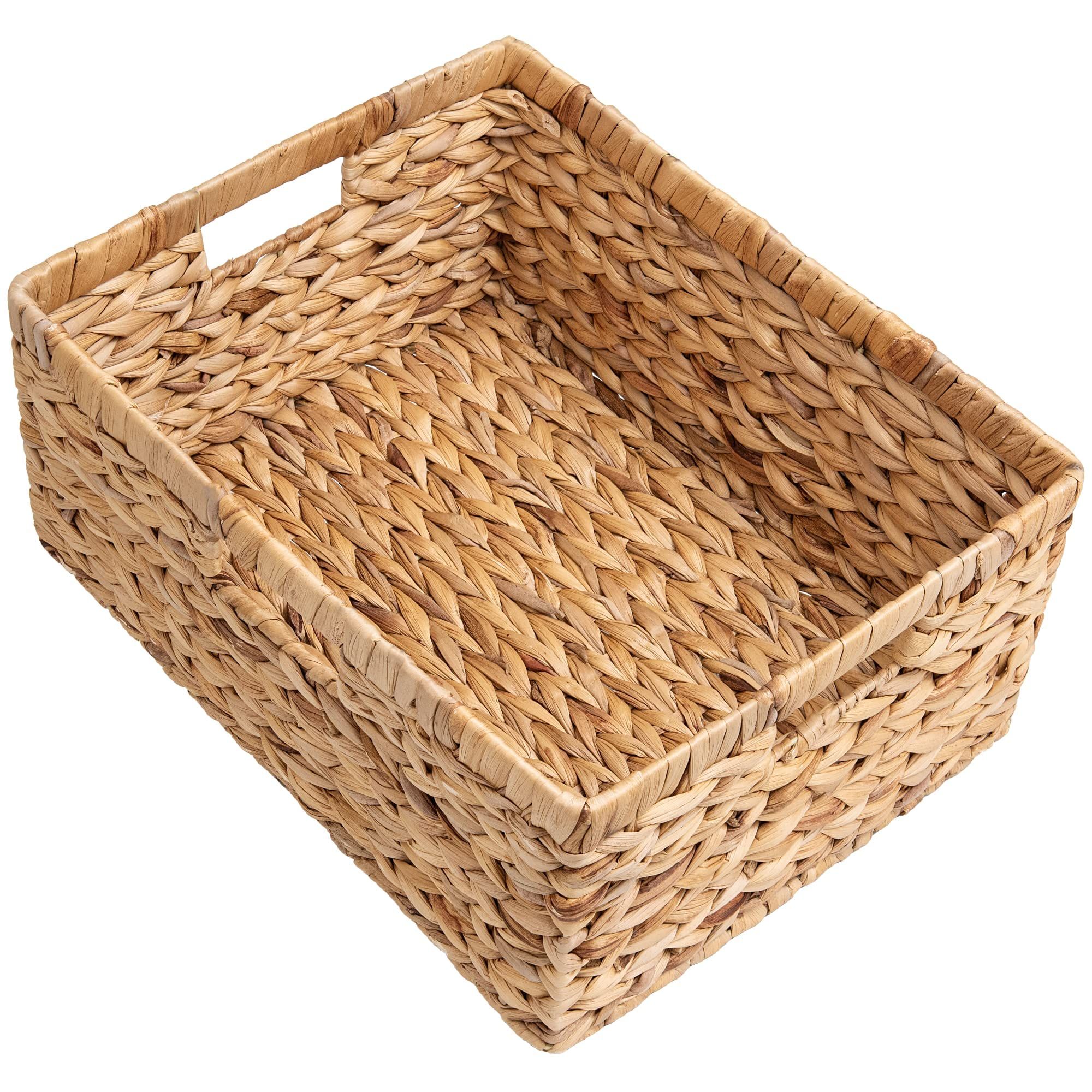 Lafos HandiCraft- Water Hyacinth Basket with Built-in Handles