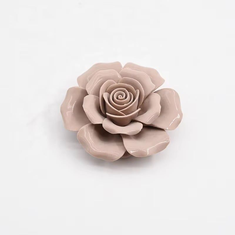 Home Decor Artificial 3D -Ceramic Handmade Flower - Flower Pot Porcelain Flowers