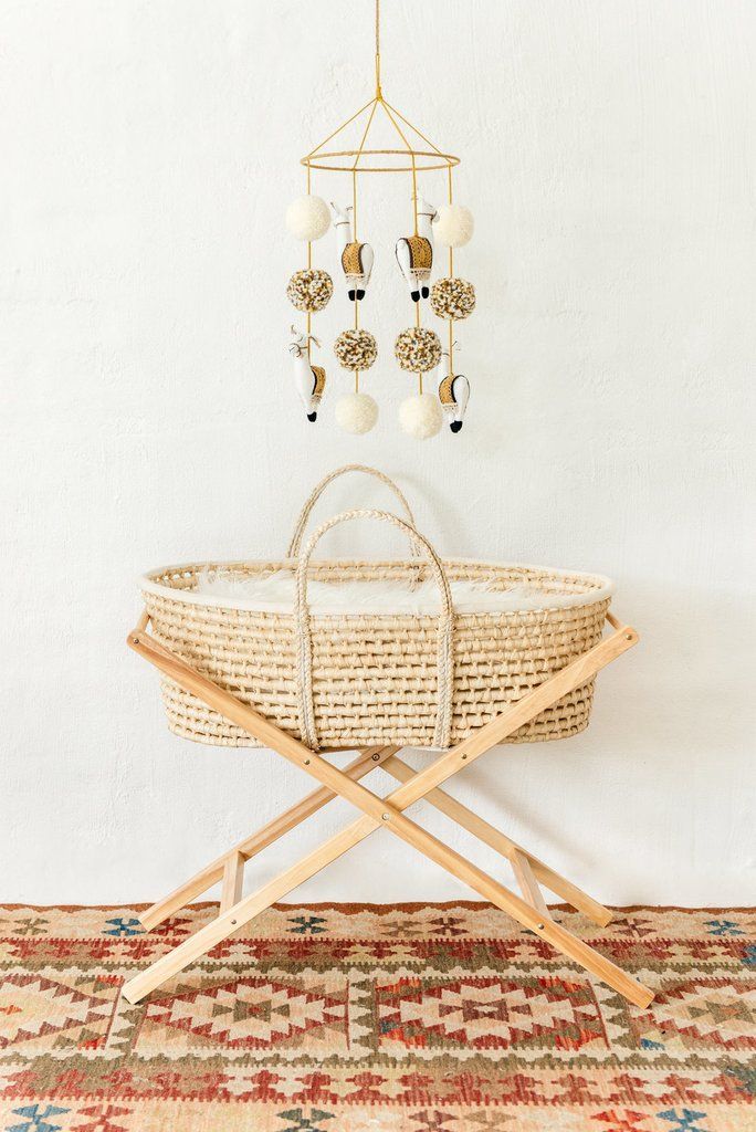 Lafos HandiCraft- Baby Basket-Rattan Baby Bassinett