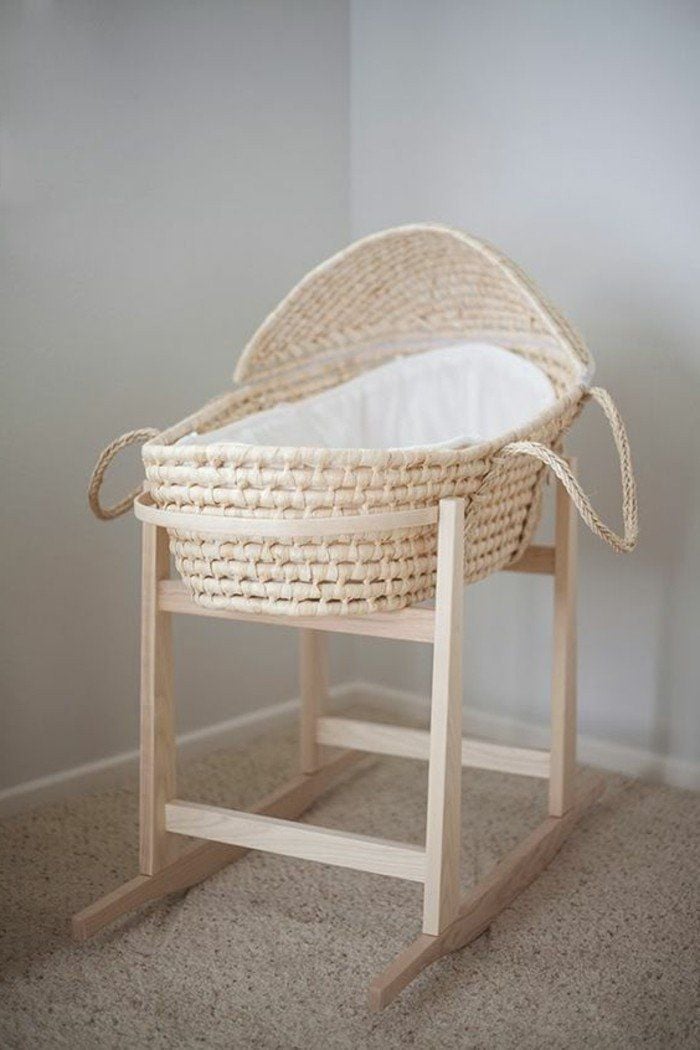 Lafos HandiCraft- Baby Basket-Rattan Baby Bassinett
