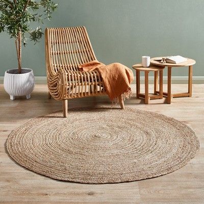Lafos HandiCraft-Plain Hand Woven Seagrass Round Carpet