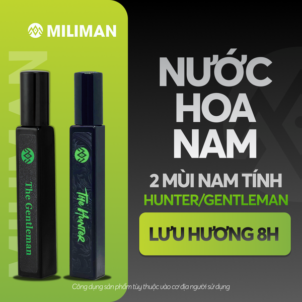 Nước Hoa Nam Miliman - Dầu Thơm EDP Chính Hãng, 2 Mùi Hương Nam Tính, Quyến Rũ Chai 10ml