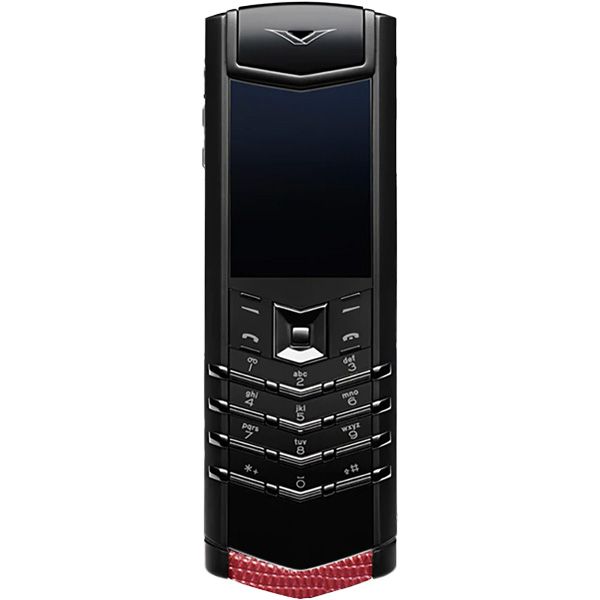  Vertu Signature V Pure Black Lizard Red 