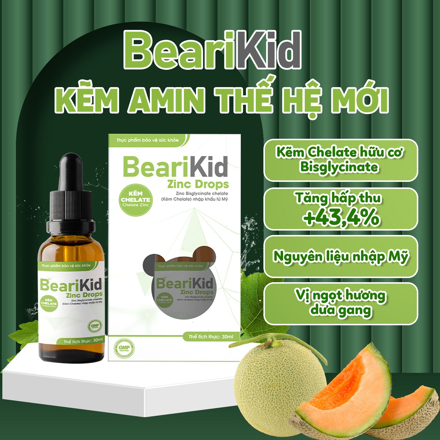 Kẽm hữu cơ Bearikid - Kẽm Amin