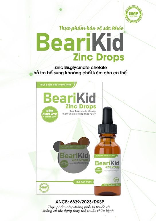 Combo 2 Kẽm hữu cơ Bearikid - Kẽm Amin