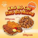  Combo 200Gr Khô Bò Miếng To + 200Gr Bò Viên BA THỨC FOOD 