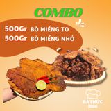  Combo 500Gr Khô Bò Miếng To + 500Gr Bò Miếng Ngon BA THỨC FOOD 