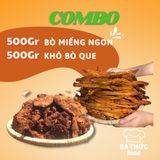  Combo 500Gr Khô Bò Miếng Ngon + 500Gr Bò Que BA THỨC FOOD 