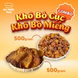  Combo 500Gr Khô Bò Miếng To + 500Gr Bò Viên BA THỨC FOOD 