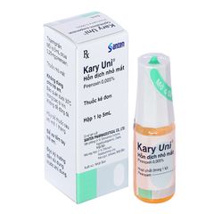 Hỗn dịch nhỏ mắt Kary Uni 0,25mg - Điều trị đục thuỷ tinh thể (Hộp 1 lọ 5ml)