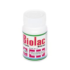 Biolac 500mg - Điều trị rối loạn tiêu hóa, tiêu chảy, táo bón, cân bằng hệ vi sinh đường ruột (Lọ 100 viên)