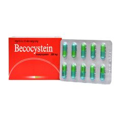 Becocystein 200mg - Giảm ho, long đàm (Hộp 10 vỉ x 10 viên)