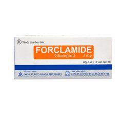 Forclamide 3mg - Điều trị tiểu đường type II (Hộp 3 vỉ x 10 viên)
