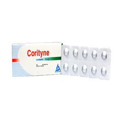 Corityne 10mg - Kháng dị ứng, điều trị viêm mũi dị ứng và mề đay (Hộp 3 vỉ x 10 viên)