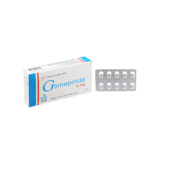 Glimepiride 2mg - Điều trị đái tháo đường không phụ thuộc insulin ở người lớn (Hộp 03 vỉ x 10 viên)