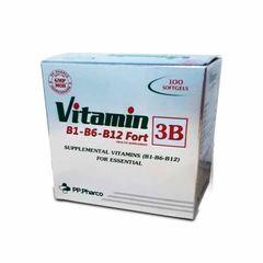 Vitamin B1 B6 B12 Fort - Giúp bổ sung vitamin B1, B6, B12 cho cơ thể, tăng cường chuyển hóa, giúp tăng cường năng lượng (Hộp 10 vỉ x 10 viên)