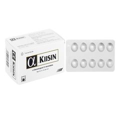 α - Kiisin 4200 đơn vị USP - Điều trị phù nề sau chấn thương, sau mổ (Hộp 10 vỉ x 10 viên)