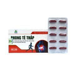 Phong tê thấp - Hỗ trợ điều trị các chứng đau lưng, mỏi gối, đau xương khớp, gân cốt, đau dây thần kinh tọa (Hộp 1 túi x 3 vỉ x 10 viên)