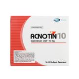 Acnotin 10 - Điều trị mụn trứng cá nặng (Hộp 3 vỉ x 10 viên)
