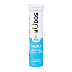 Kudos Balance Magnesium, B Complex & D3 - Hỗ trợ chức năng thần kinh, cải thiện tình trang lo âu, mệt mỏi, stress (Tuýp 20 viên sủi)