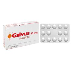 Galvus 50mg - Kiểm soát đường huyết ở bệnh nhân đái tháo đường type 2 (Hộp 2 vỉ x 14 viên)