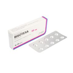 Bisotexa 10mg - Điều trị tăng huyết áp, đau thắt ngực, suy tim mạn ổn định kèm suy giảm chức năng tâm thất trái (Hộp 3 vỉ x 10 viên nén)