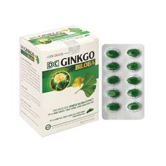 DC GINKGO BILOBA- Hỗ trợ hoạt huyết, tăng cường tuần hoàn máu não (Hộp 6 vỉ x 10 viên)