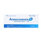 Acenocoumarol 1 SPM - Điều trị và ngăn ngừa bệnh nghẽn mạch (Hộp 3 vỉ x 10 viên)