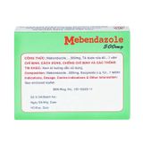 Mebendazole 500mg Mekophar- Điều trị nhiễm một hay nhiều loại giun (Hộp 1 vỉ x 1 viên)