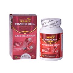 Thực phẩm bảo vệ sức khỏe Premium Omexxel Blood Sugar Health - Hỗ trợ ổn định đường huyết (Hộp 1 chai 60 viên)