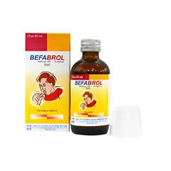 Befabrol 15mg/5ml - Điều trị bệnh cấp và mạn tính ở đường hô hấp có kèm tăng tiết dịch phế quản không bình thường (Hộp 1 chai 60ml)