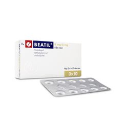 Beatil 8mg/5mg - Điều trị tăng huyết áp vô căn và/hoặc bệnh mạch vành ổn định (Hộp 3 vỉ x 10 viên)